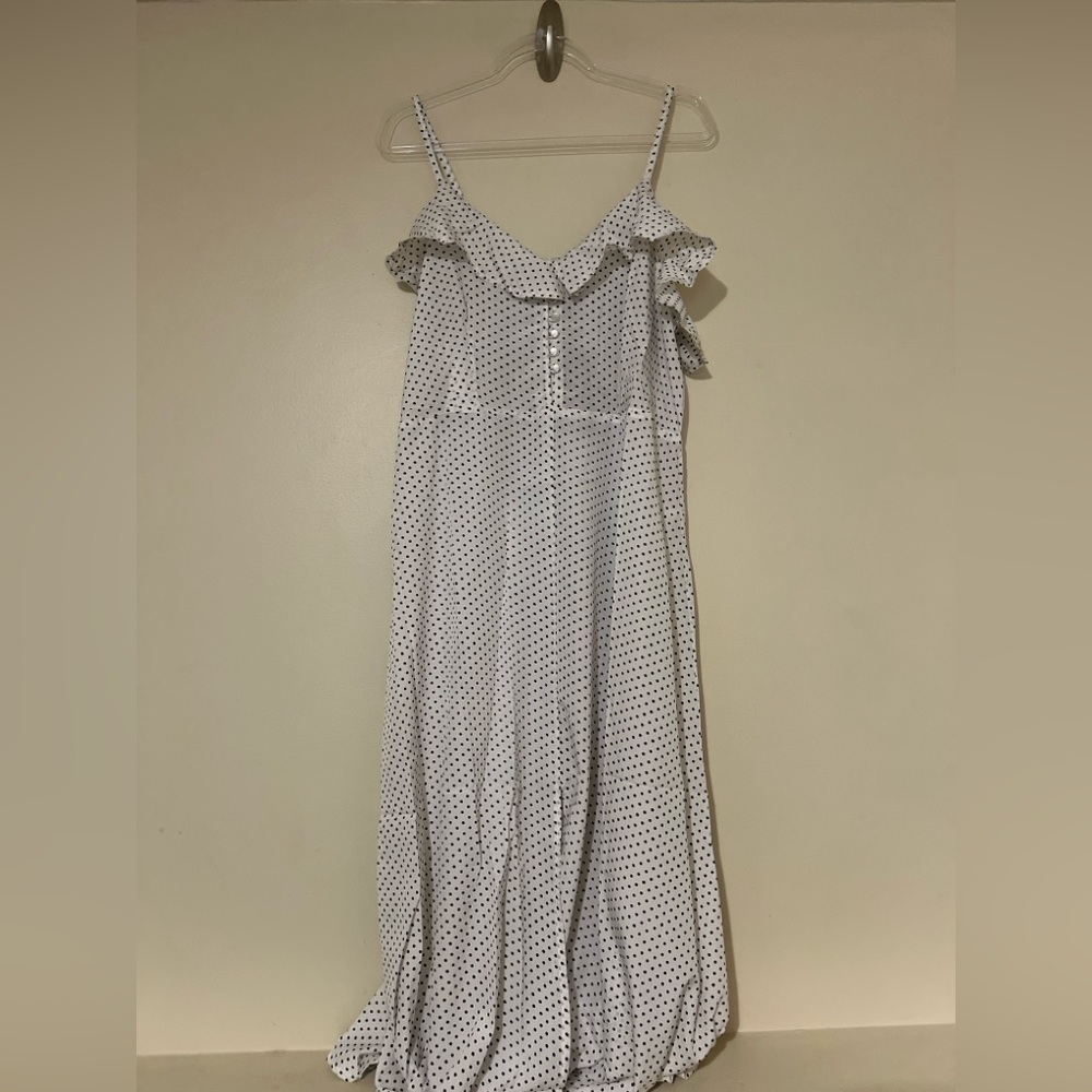 Plus Ruffle Button Front Maxi Dress - Picture 8 of 8
